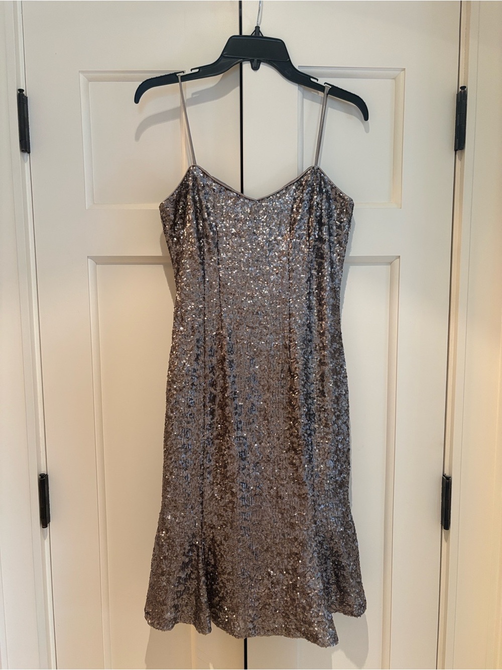 L'Wren Scott at Banana Republic Silver Sequin Slip Dress